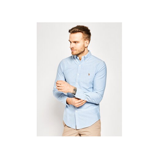 Polo Ralph Lauren Koszula Core Replen 710549084 Błękitny Slim Fit ze sklepu MODIVO w kategorii Koszule męskie - zdjęcie 172166385