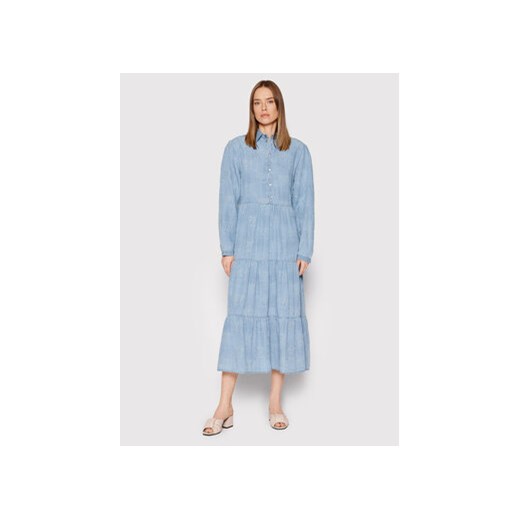 Pinko Sukienka koszulowa Distratta 1J10UV Y85P Błękitny Regular Fit ze sklepu MODIVO w kategorii Sukienki - zdjęcie 172166616