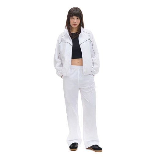 Cropp - Biała track jacket z odblaskami - biały ze sklepu Cropp w kategorii Kurtki damskie - zdjęcie 172166819