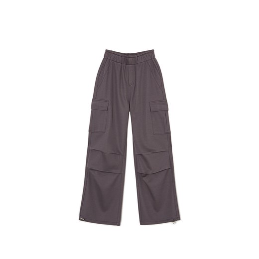 Cropp - Szare spodnie cargo - szary ze sklepu Cropp w kategorii Spodnie damskie - zdjęcie 172166838