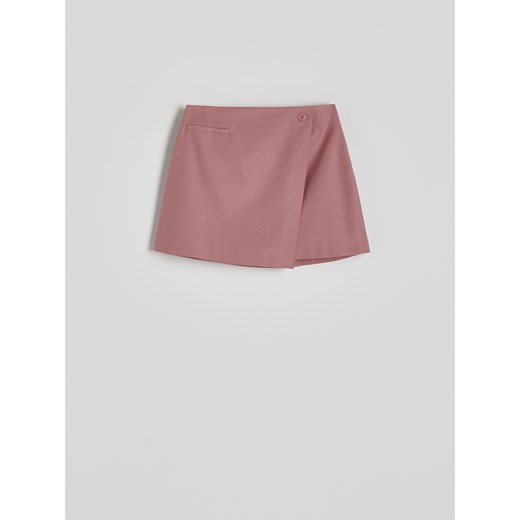 Reserved - Kopertowa spódnica mini - brudny róż ze sklepu Reserved w kategorii Spódnice - zdjęcie 172167928