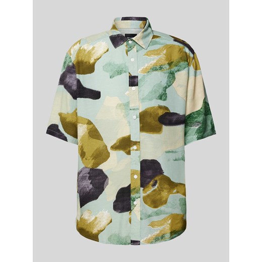 Koszula casualowa o kroju regular fit ze wzorem na całej powierzchni model ‘BUD’ ze sklepu Peek&Cloppenburg  w kategorii Koszule męskie - zdjęcie 172171277
