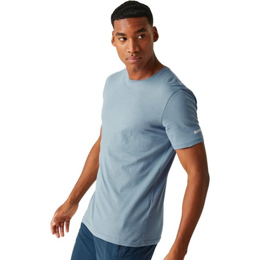 T-shirt męski Regatta niebieski w sportowym stylu z krótkim rękawem 