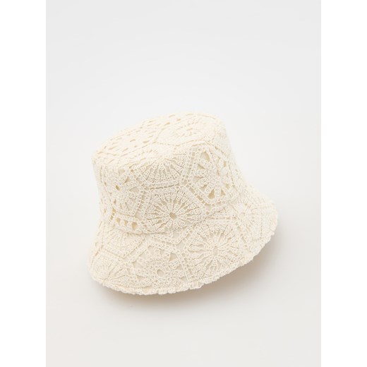 Reserved - Ażurowy kapelusz bucket - złamana biel ze sklepu Reserved w kategorii Kapelusze damskie - zdjęcie 172176226