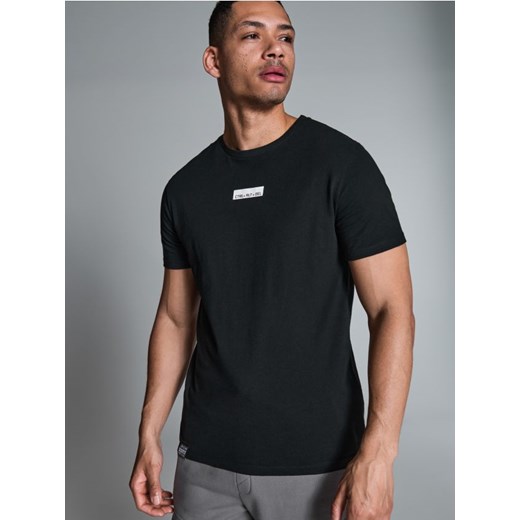 Sinsay - Koszulka bawełniana z nadrukiem - czarny ze sklepu Sinsay w kategorii T-shirty męskie - zdjęcie 172176767