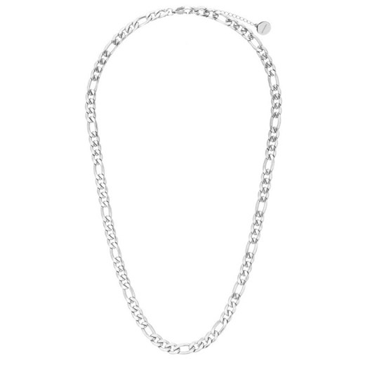 Modny naszyjnik damski łańcuch figaro srebrny ze stali szlachetnej ze sklepu manoki.pl w kategorii Naszyjniki - zdjęcie 172180107
