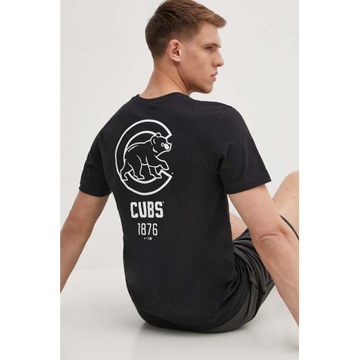 Nike t-shirt bawełniany Chicago Cubs męski kolor czarny z nadrukiem ze sklepu ANSWEAR.com w kategorii T-shirty męskie - zdjęcie 172180607