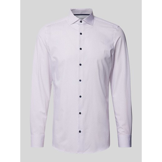 Koszula biznesowa o kroju body fit ze wzorem na całej powierzchni ze sklepu Peek&Cloppenburg  w kategorii Koszule męskie - zdjęcie 172182388