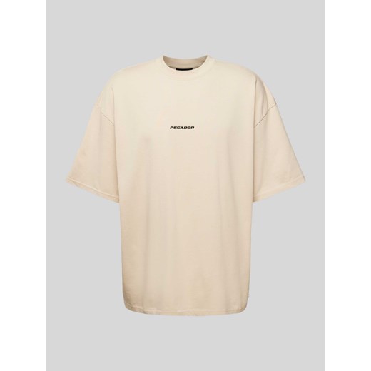 T-shirt z nadrukiem z logo model ‘BOXY’ ze sklepu Peek&Cloppenburg  w kategorii T-shirty męskie - zdjęcie 172182455