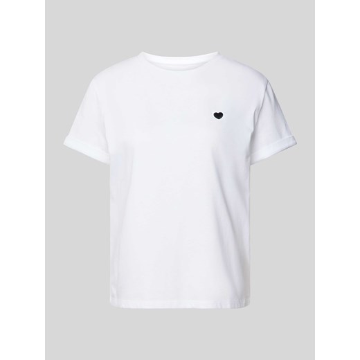 T-shirt z wyhaftowanym motywem model ‘Serz’ ze sklepu Peek&Cloppenburg  w kategorii Bluzki damskie - zdjęcie 172182456