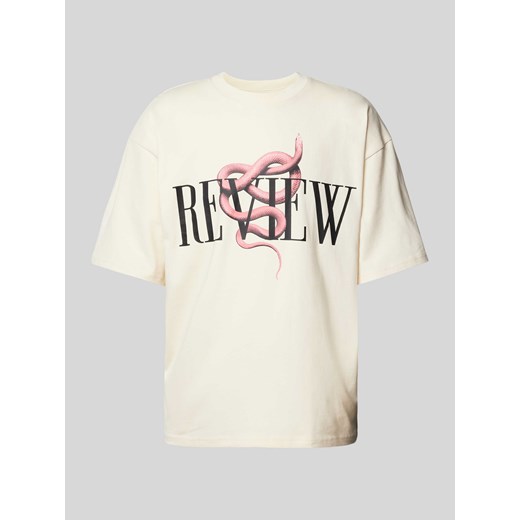 T-shirt z nadrukiem z logo i okrągłym dekoltem ze sklepu Peek&Cloppenburg  w kategorii T-shirty męskie - zdjęcie 172182588