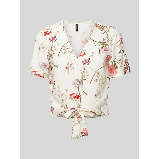 Bluzka z wiskozy z wiązanym detalem model ‘EASY JOY’ ze sklepu Peek&Cloppenburg  w kategorii Bluzki damskie - zdjęcie 172182746
