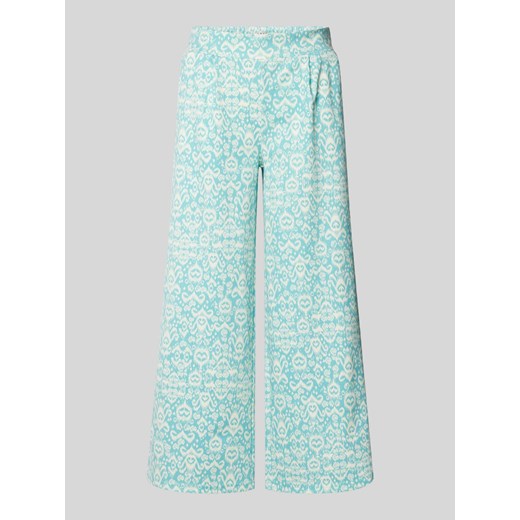 Spodnie materiałowe z szeroką,skróconą nogawką model ‘Kate’ ze sklepu Peek&Cloppenburg  w kategorii Spodnie damskie - zdjęcie 172182778