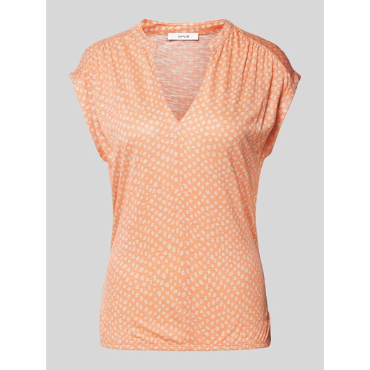 T-shirt z wiskozy ze wzorem na całej powierzchni model ‘Sandu’ ze sklepu Peek&Cloppenburg  w kategorii Bluzki damskie - zdjęcie 172183087