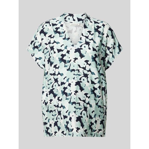 T-shirt ze wzorem na całej powierzchni i dekoltem w serek ze sklepu Peek&Cloppenburg  w kategorii Bluzki damskie - zdjęcie 172183107