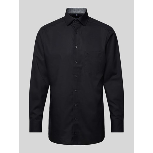 Koszula biznesowa o kroju modern fit z kieszenią na piersi model ‘Global’ ze sklepu Peek&Cloppenburg  w kategorii Koszule męskie - zdjęcie 172183197