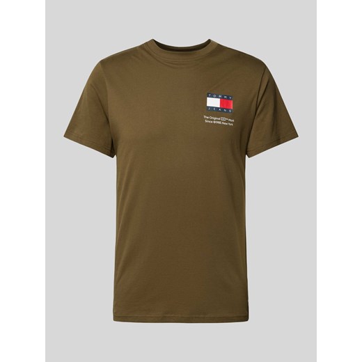 T-shirt o kroju slim fit z nadrukiem z logo Tommy Jeans M Peek&Cloppenburg 