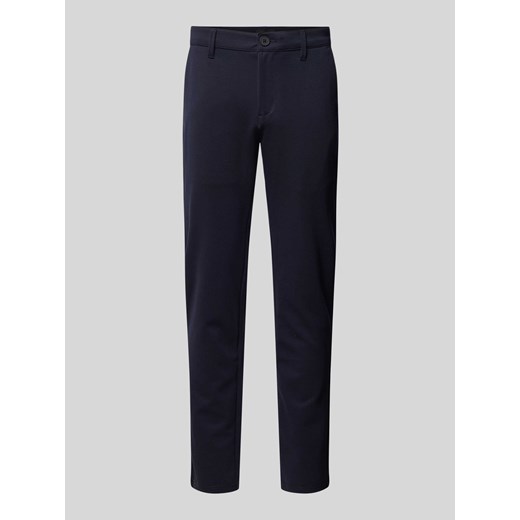 Spodnie o kroju slim fit z elastycznym paskiem model ‘Langford’ ze sklepu Peek&Cloppenburg  w kategorii Spodnie męskie - zdjęcie 172183396
