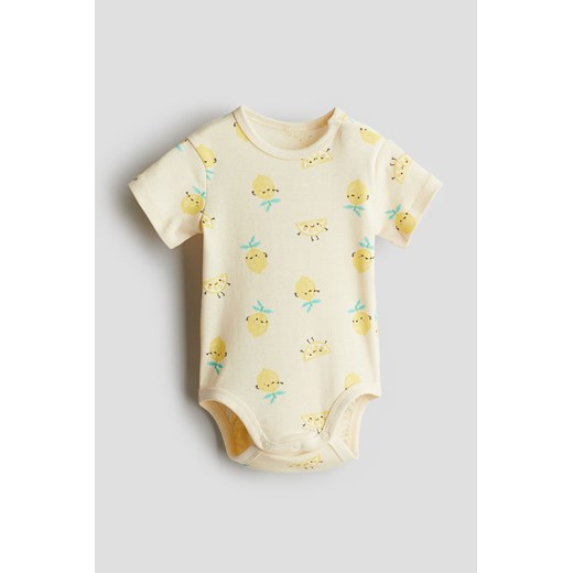 H & M - Wzorzyste body - Żółty ze sklepu H&M w kategorii Odzież dla niemowląt - zdjęcie 172183535