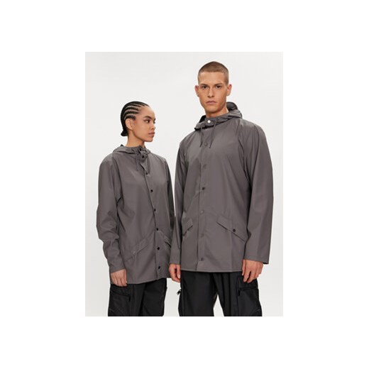 Rains Kurtka przeciwdeszczowa Jacket W3 12010 Szary Regular Fit ze sklepu MODIVO w kategorii Kurtki męskie - zdjęcie 172184119