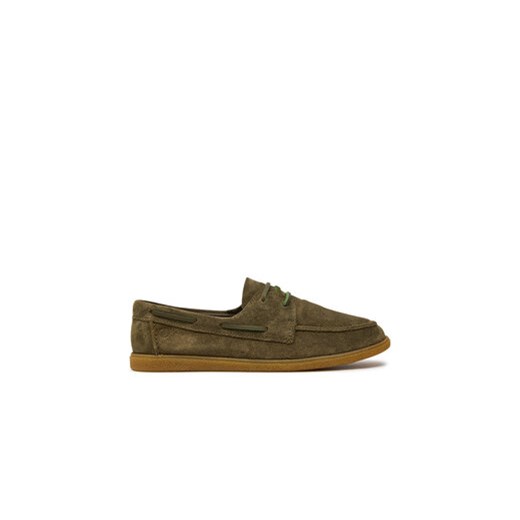 Clarks Półbuty Clarkbay Go 26177502 Khaki ze sklepu MODIVO w kategorii Mokasyny męskie - zdjęcie 172184158