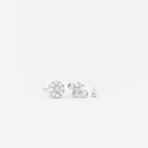 zestaw trzech kolczyków srebrne ze sklepu ANIA KRUK w kategorii Kolczyki - zdjęcie 172184307