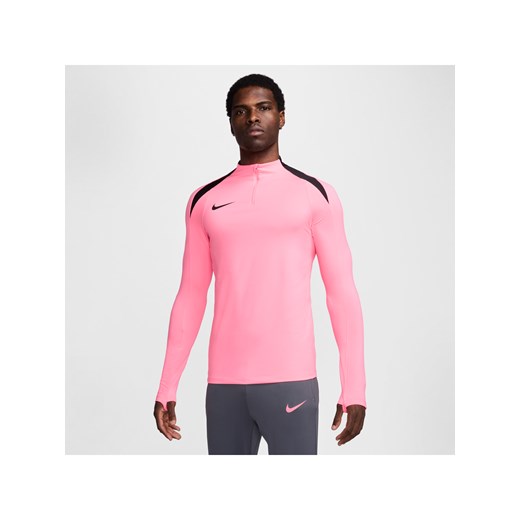 Męska treningowa koszulka piłkarska z zamkiem 1/2 Dri-FIT Nike Strike - Różowy ze sklepu Nike poland w kategorii T-shirty męskie - zdjęcie 172184645