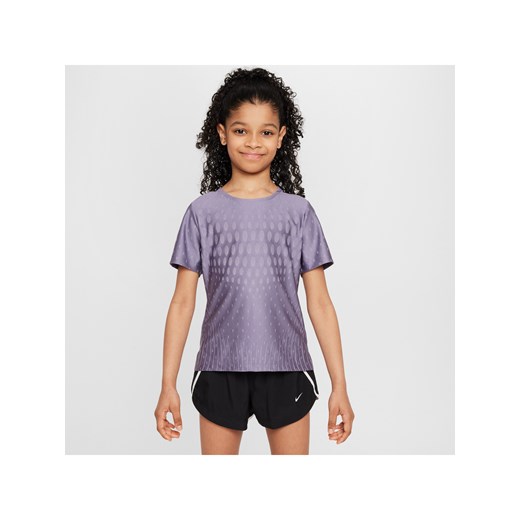 Koszulka z krótkim rękawem dla dużych dzieci (dziewcząt) Dri-FIT ADV Nike - Fiolet ze sklepu Nike poland w kategorii Bluzki dziewczęce - zdjęcie 172184699