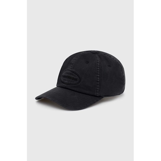 thisisneverthat czapka z daszkiem bawełniana Overdyed E/T-Logo Cap kolor czarny z aplikacją TN240WHWBC02 ze sklepu PRM w kategorii Czapki z daszkiem męskie - zdjęcie 172185088