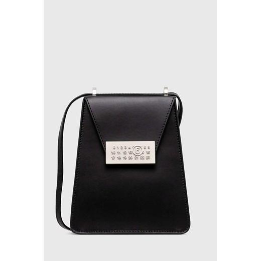 MM6 Maison Margiela torebka skórzana Numbers Vertical Mini Bag kolor czarny SB5WG0018 ze sklepu PRM w kategorii Listonoszki - zdjęcie 172185427