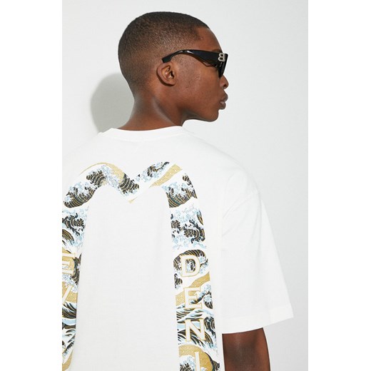 Evisu t-shirt bawełniany Seagull & Wave Daicock męski kolor biały z nadrukiem 2ESHTM4TS7074 ze sklepu PRM w kategorii T-shirty męskie - zdjęcie 172185487