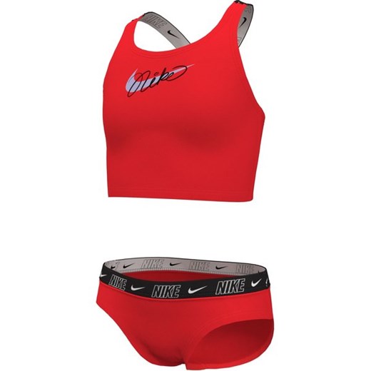 Strój kąpielowy czerwony Nike 