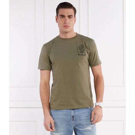 Replay T-shirt | Regular Fit ze sklepu Gomez Fashion Store w kategorii T-shirty męskie - zdjęcie 172186076