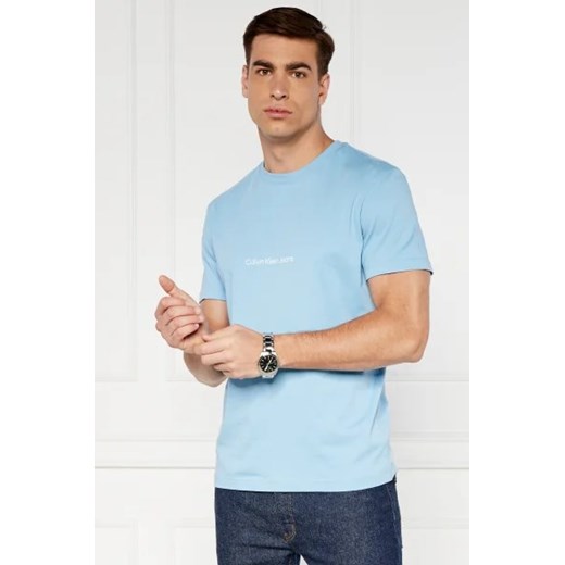 T-shirt męski niebieski Calvin Klein 