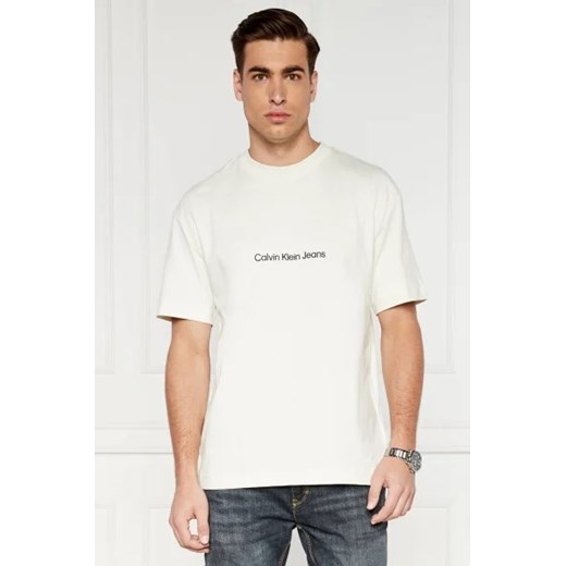T-shirt męski Calvin Klein bawełniany z krótkimi rękawami 