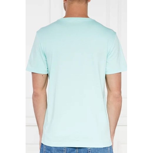 T-shirt męski Calvin Klein niebieski casual z krótkim rękawem 