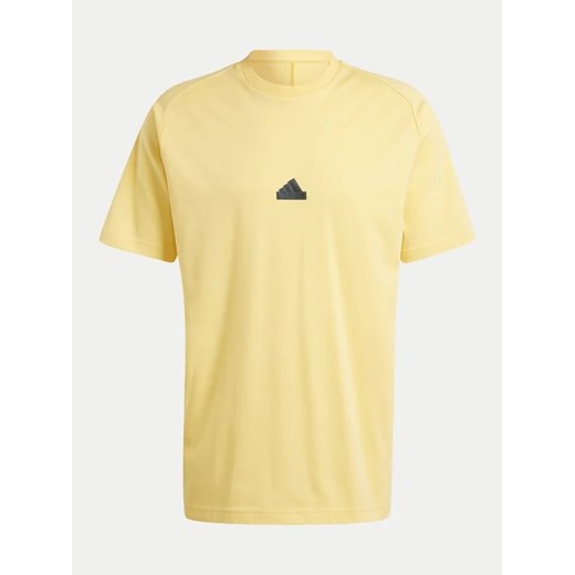 T-shirt męski Adidas żółty z krótkim rękawem 