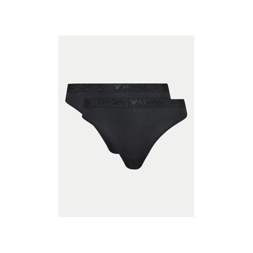 Emporio Armani Underwear Komplet 2 par stringów 163333 4R235 00020 Czarny ze sklepu MODIVO w kategorii Majtki damskie - zdjęcie 172187418