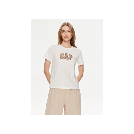 Gap T-Shirt 878165-00 Biały Regular Fit ze sklepu MODIVO w kategorii Bluzki damskie - zdjęcie 172187527