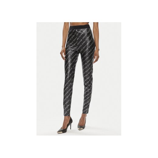 Versace Jeans Couture Legginsy 75HAC101 Czarny Slim Fit ze sklepu MODIVO w kategorii Spodnie damskie - zdjęcie 172187545