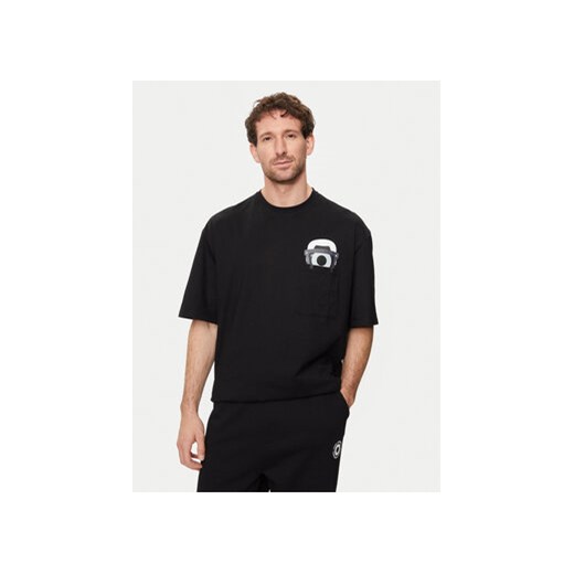 KARL LAGERFELD T-Shirt 755099 542270 Czarny Regular Fit ze sklepu MODIVO w kategorii T-shirty męskie - zdjęcie 172187815