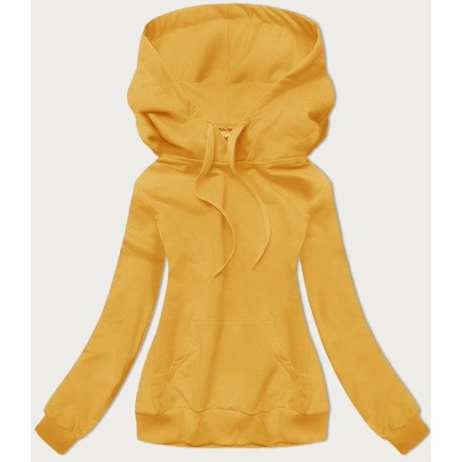 Cienka damska bluza kangurka żółta (W06-117) ze sklepu goodlookin.pl w kategorii Bluzy damskie - zdjęcie 172188149