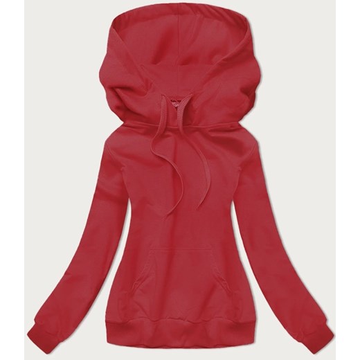 Cienka damska bluza kangurka czerwona (W06-18) ze sklepu goodlookin.pl w kategorii Bluzy damskie - zdjęcie 172188158