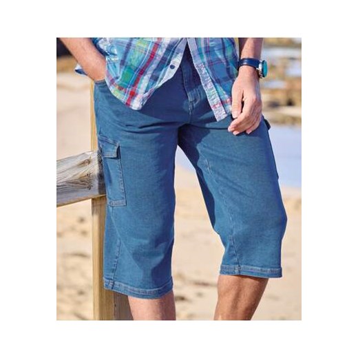 Jeansowe spodnie 3/4 ze stretchem ze sklepu Atlas For Men w kategorii Spodnie męskie - zdjęcie 172189756