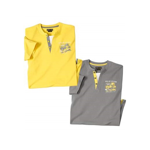 Zestaw 2 koszulek Palm Club ze sklepu Atlas For Men w kategorii T-shirty męskie - zdjęcie 172189758