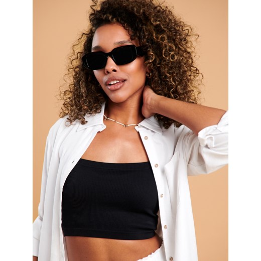 Sinsay - Koszula z lnem - kremowy Sinsay XL Sinsay