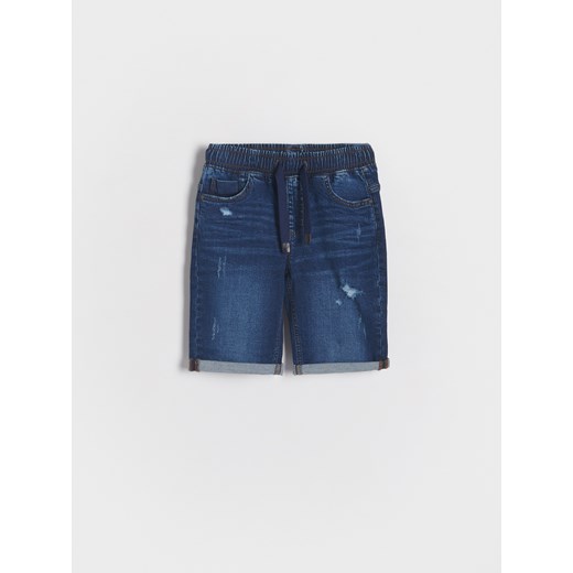 Reserved - Szorty jeansowe regular - granatowy ze sklepu Reserved w kategorii Spodenki chłopięce - zdjęcie 172194509