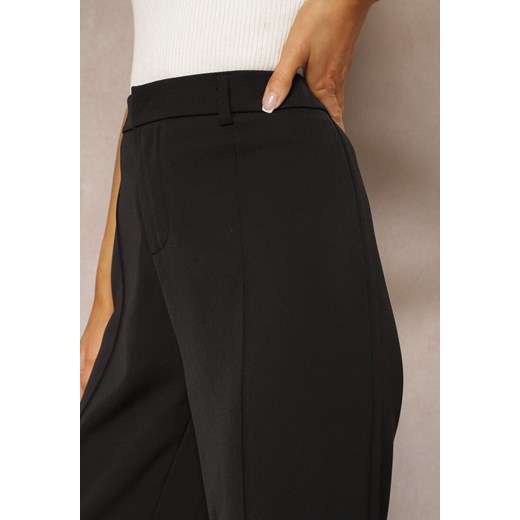 Czarne Casualowe Spodnie w Stylu Dzwonów High Waist Uinna Renee L okazyjna cena Renee odzież