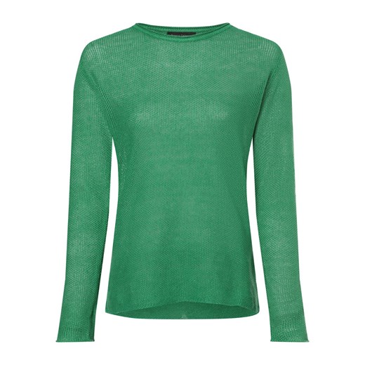 Franco Callegari Damski sweter lniany Kobiety len zielony jednolity ze sklepu vangraaf w kategorii Swetry damskie - zdjęcie 172197468