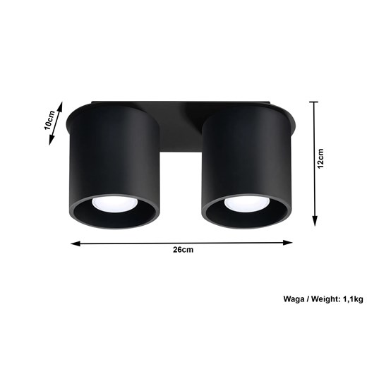 Nowoczesny plafon LED E761-Orbil - czarny Lumes One Size Edinos.pl